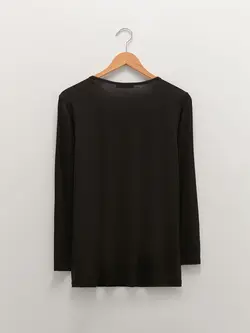 بلوز سایز بزرگ زنانه مشکی السی وایکیکی