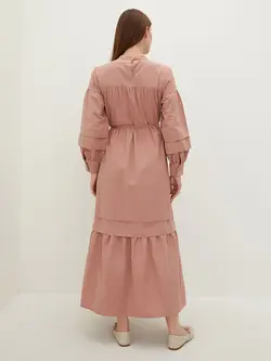 پیراهن سایز بزرگ زنانه صورتی السی وایکیکی