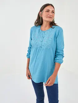 بلوز سایز بزرگ زنانه فیروزه ای السی وایکیکی