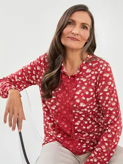 بلوز سایز بزرگ زنانه صورتی السی وایکیکی