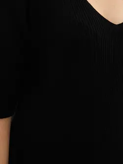 پیراهن سایز بزرگ زنانه مشکی السی وایکیکی