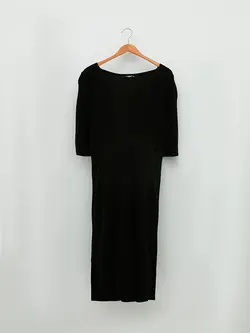 پیراهن سایز بزرگ زنانه مشکی السی وایکیکی