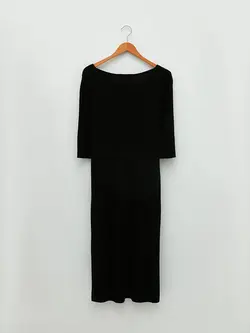 پیراهن سایز بزرگ زنانه مشکی السی وایکیکی