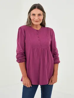 بلوز سایز بزرگ زنانه بنفش روشن السی وایکیکی