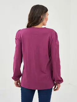 بلوز سایز بزرگ زنانه بنفش روشن السی وایکیکی