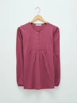 بلوز سایز بزرگ زنانه بنفش روشن السی وایکیکی