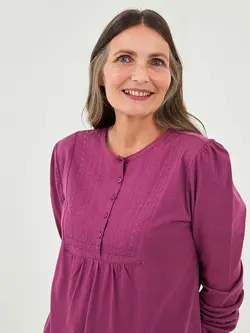 بلوز سایز بزرگ زنانه بنفش روشن السی وایکیکی