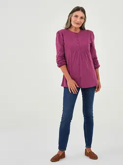 بلوز سایز بزرگ زنانه بنفش روشن السی وایکیکی