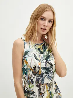 پیراهن سایز بزرگ زنانه سفید السی وایکیکی