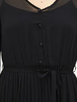 پیراهن سایز بزرگ زنانه مشکی السی وایکیکی