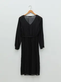 پیراهن سایز بزرگ زنانه مشکی السی وایکیکی