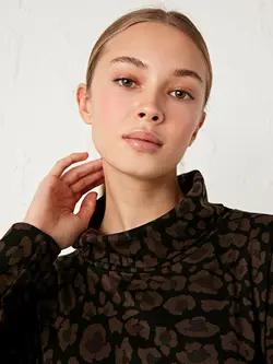 پیراهن سایز بزرگ زنانه قهوه ای السی وایکیکی