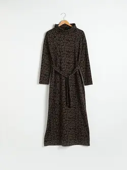 پیراهن سایز بزرگ زنانه قهوه ای السی وایکیکی