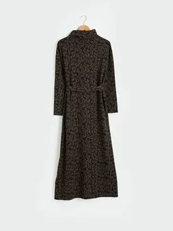 پیراهن سایز بزرگ زنانه قهوه ای السی وایکیکی