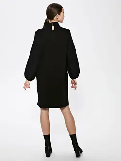 پیراهن سایز بزرگ زنانه مشکی السی وایکیکی