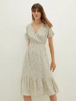 پیراهن سایز بزرگ زنانه مشکی السی وایکیکی