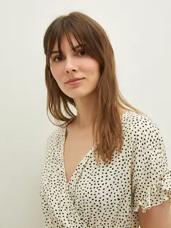 پیراهن سایز بزرگ زنانه مشکی السی وایکیکی