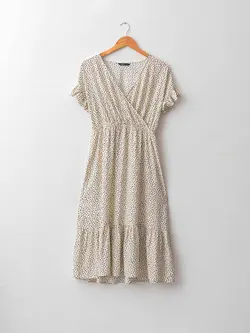 پیراهن سایز بزرگ زنانه مشکی السی وایکیکی