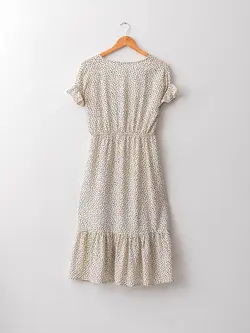 پیراهن سایز بزرگ زنانه مشکی السی وایکیکی