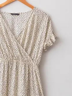 پیراهن سایز بزرگ زنانه مشکی السی وایکیکی