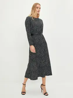 پیراهن سایز بزرگ زنانه مشکی السی وایکیکی