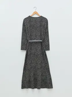 پیراهن سایز بزرگ زنانه مشکی السی وایکیکی