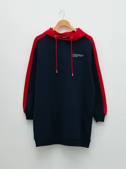 پیراهن سایز بزرگ زنانه سرمه ای السی وایکیکی