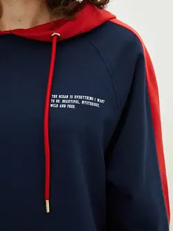 پیراهن سایز بزرگ زنانه سرمه ای السی وایکیکی