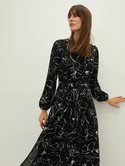 پیراهن سایز بزرگ زنانه مشکی السی وایکیکی