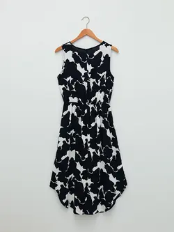 پیراهن سایز بزرگ زنانه سرمه ای السی وایکیکی