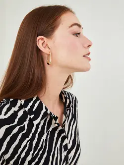 پیراهن سایز بزرگ زنانه مشکی السی وایکیکی