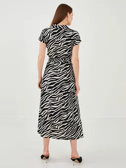 پیراهن سایز بزرگ زنانه مشکی السی وایکیکی