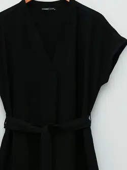پیراهن سایز بزرگ زنانه مشکی السی وایکیکی