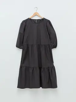 پیراهن سایز بزرگ زنانه مشکی السی وایکیکی