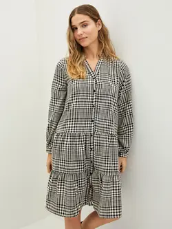 پیراهن سایز بزرگ زنانه مشکی السی وایکیکی