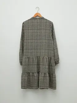 پیراهن سایز بزرگ زنانه مشکی السی وایکیکی