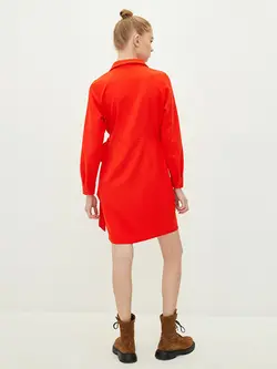 پیراهن سایز بزرگ زنانه نارنجی السی وایکیکی