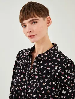 پیراهن سایز بزرگ زنانه مشکی السی وایکیکی