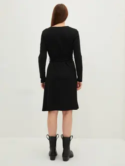 پیراهن سایز بزرگ زنانه مشکی السی وایکیکی