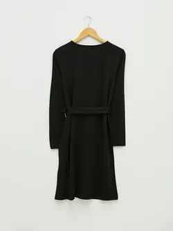 پیراهن سایز بزرگ زنانه مشکی السی وایکیکی