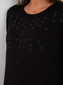 پیراهن سایز بزرگ زنانه مشکی السی وایکیکی