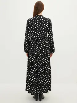 پیراهن سایز بزرگ زنانه مشکی السی وایکیکی