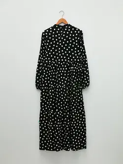 پیراهن سایز بزرگ زنانه مشکی السی وایکیکی