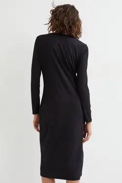 پیراهن آستین بلند زنانه سیاه اچ اند ام