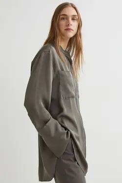 تونیک زنانه خاکی تیره اچ اند ام