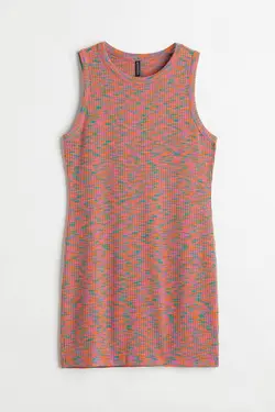 پیراهن کوتاه زنانه صورتی اچ اند ام