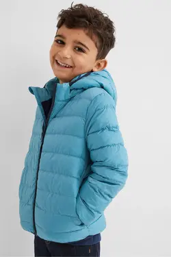 کاپشن پافر پسرانه فیروزه ای اچ اند ام