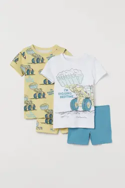 ست لباس راحتی پسرانه زرد روشن اچ اند ام