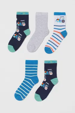 جوراب پسرانه آبی تیره اچ اند ام