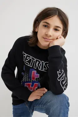 سویشرت پسرانه سیاه اچ اند ام